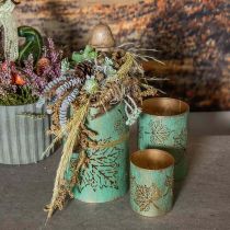 Product Lantern Autumn Tealight Holder Metal Ø8/10/13cm Set of 3