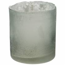 Product Glass lantern gray frosted Ø8.5cm H9.5cm