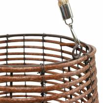 Product Tealight holder in a basket Lantern with handle Summer decoration Ø24cm H34cm
