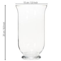 Product Glass candle holder/vase for atmospheric interior design with classic elegance, 25cm
