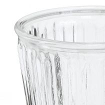 Product Lantern glass trophy fluted glass decoration Ø11.5cm H15cm