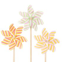 Product Windmill garden stake, attractive decoration for patio, garden and balcony, 47cm, 3 pieces