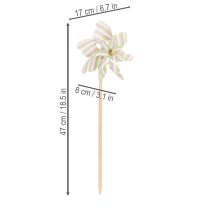 Product Windmill garden stake, attractive decoration for patio, garden and balcony, 47cm, 3 pieces