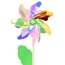 Product Windmill Flower with Leaf Windmill Iridescent Colors Ø24cm 2pcs
