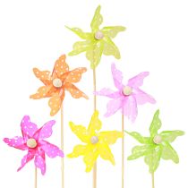 Product Windmill with Dots Windmill on Stick Colorful Ø8.5cm 12 pcs