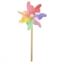 Product Windmill Decoration Small on Stick Coloured Ø14cm 30cm