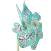 Product Windmill pink turquoise colorful summer decoration Ø15cm H48cm 3pcs