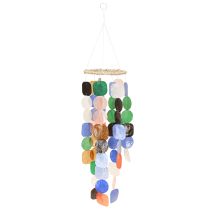 Product Wind chime Capiz shells Maritime decoration hanger Ø14.5cm 55cm