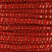 Product Wool thread with wire felt cord glitter red Ø5mm 33m