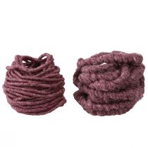 Product Wool felt decorative cord felt wick thread Berry L7m set of 2 pieces
