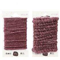 Product Wool felt decorative cord felt wick thread Berry L7m set of 2 pieces