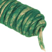 Product Wool cord green vintage wicking thread natural wool jute 30m
