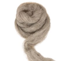 Product Wool cord decorative wool grey-natural 2m felted wool for crafts &amp; floristry