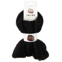 Product Decorative wool, wool cord, felted wool for creative crafts and floristry, 2m, black