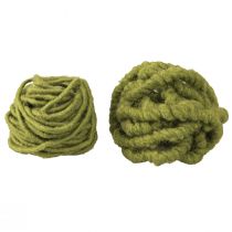 Product Wool Cord Green Fleece Wick Thread Moss Green L7m Set of 2