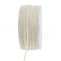 Product Wool cord white 3mm 100m