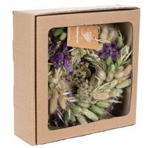 Product Dried flower wreath for spring and summer, for table and front door, for special occasions with colored accents, 26cm