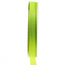 Product Gift ribbon dotted decorative ribbon May green 10mm 25m