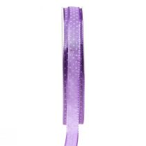 Product Gift ribbon dotted decorative ribbon purple 10mm 25m