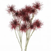 Xanthium artificial flower autumn decoration red 6 blossoms 80cm 3pcs