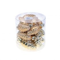 Product Cone Mix made of Glass Gold 5cm 14 pcs