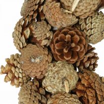 Pine cone wreath to hang nature Ø35cm