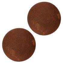 Product Rust-colored sphere decorative element for rustic garden design, 14cm, 2 pieces