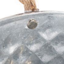Product Zinc bowl oval 23cm x 12cm H10.5cm