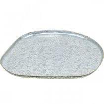 Product Decorative tray, metal tray, zinc tray, antique look, 39.5 cm