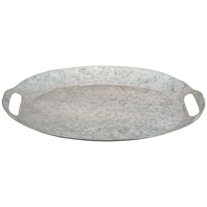 Decorative tray oval metal tray zinc tray 47×34×3cm
