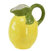 Product Lemon vase ceramic decorative jug lemons yellow H18.5cm