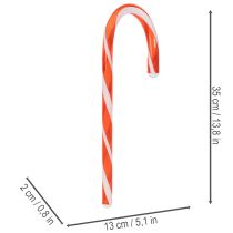 Product Artificial Candy Cane Red and White Decoration 35cm 3pcs