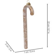 Product Candy cane glass ornament, nostalgic Christmas tree decoration, 22cm