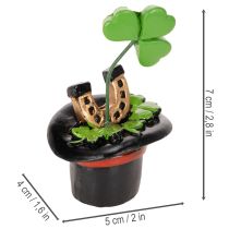 Product Lucky charm clover and beetle in a top hat, 7cm, 3 pieces