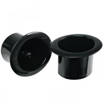 Product Decorative cylinder, New Year's decoration, hat for planting, New Year's planter, black, H5cm, L8cm, 20 pieces