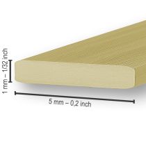 Product Aluminum flat wire gold 5mm x 1mm 2.5m