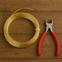 Product Gold aluminum wire, 2mm, 60m, 500g, bendable wire for decoration and jewelry.