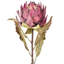 Product Artichoke artificial Large artificial flower Dry Look Purple 76cm