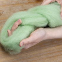 Product Craft wool, decorative wool, wool cord for diverse creative ideas and handicraft projects, 2m light green