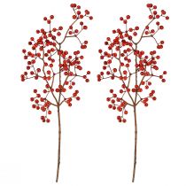 Product Berry Branch Artificial Red Berries Branch Decoration L50cm 2pcs