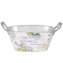 Product Oval metal flower bowl with handles, for hydrangeas, 32×15×15cm