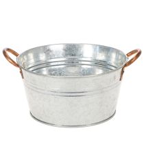 Product Round flower bowl with handles, metal bowl Ø17.5cm H9cm