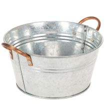 Product Round flower bowl with handles, metal bowl Ø17.5cm H9cm