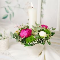 Product Flowerpot Ceramic Planter Flower Cup Plant Pot White Ø19cm