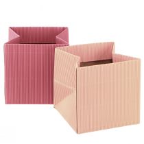 Product Flower pot flower bag pink salmon 12cmx12cm 6 pcs