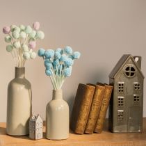 Product Craspedia dried flower decoration for vase, minimalist style, long-lasting summer decoration, 55cm, 20 pieces