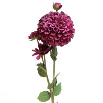 Product Dahlia artificial flowers with purple blossom Ø10cm L80cm 2pcs