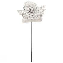 Product Decoration angel on stick decoration grave decoration grey white H6.5cm 3 pcs