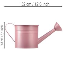 Product Decorative watering can, pink metal planter, Ø13.5cm H12.5cm