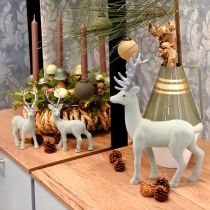 Product Decoration deer reindeer decorative figure Christmas green grey H37cm